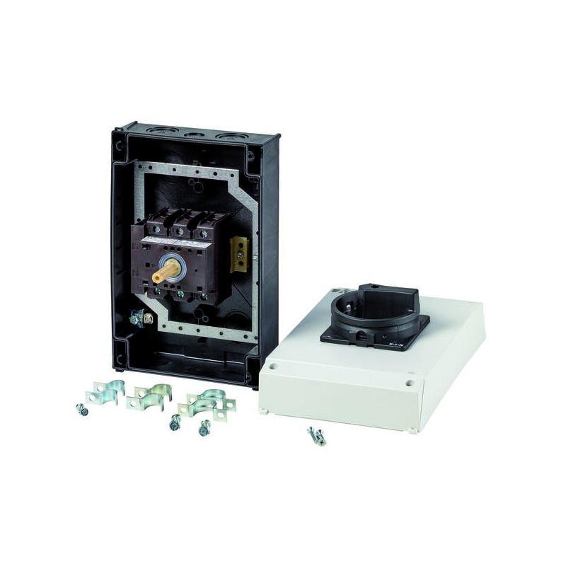 1 pcs - Eaton 3 Pole Surface Mount Isolator Switch - 63A Maximum Current, 30kW Power Rating, IP65