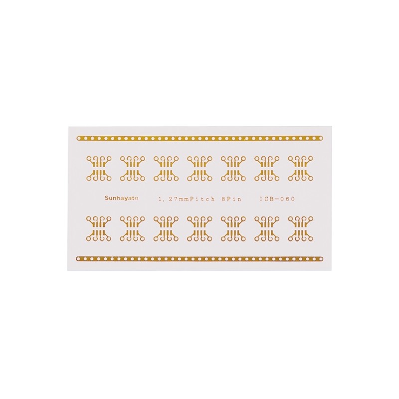 1 pcs - ICB-060, 8 Way Single Sided Extender Board Converter Board FR4 100 x 55 x 0.1mm