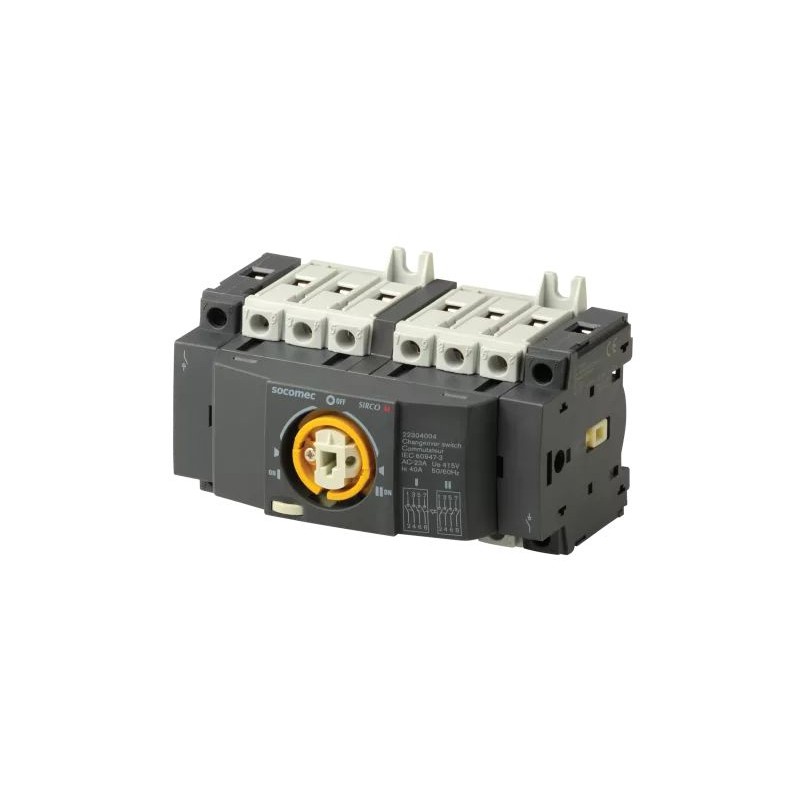 1 pcs - Socomec 4P Pole Isolator Switch - 40A Maximum Current, 18kW Power Rating, IP20