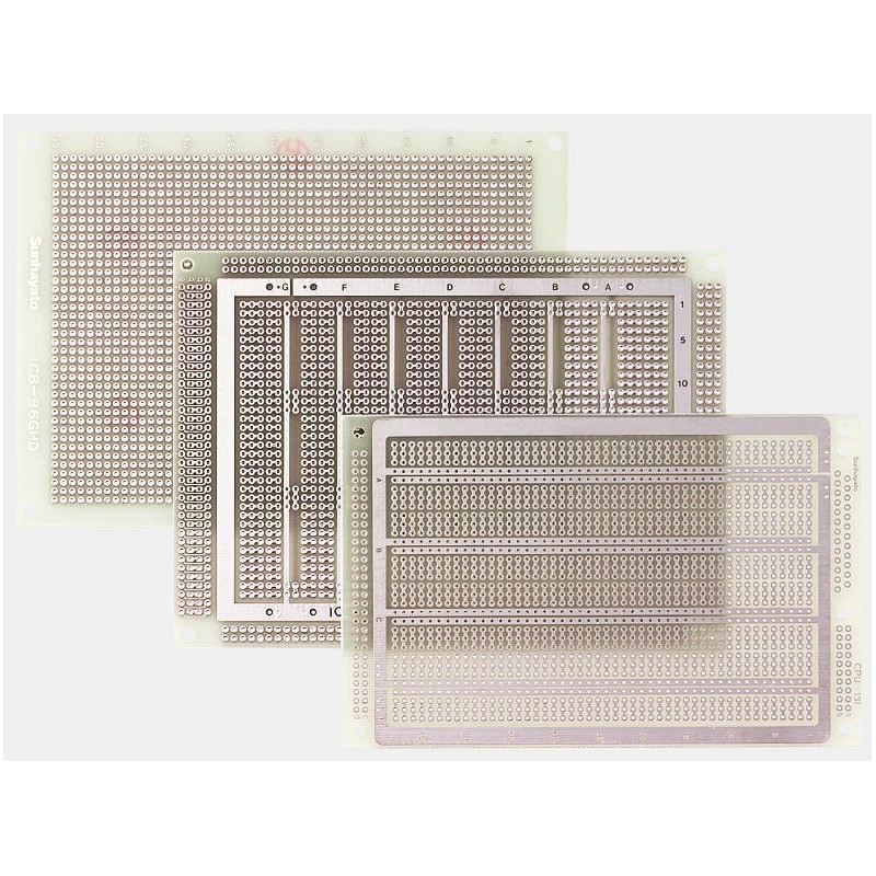 1 pcs - Matrix Board FR1 1mm Holes, 2.54 x 2.54mm Pitch, 138 x 95 x 1.6mm
