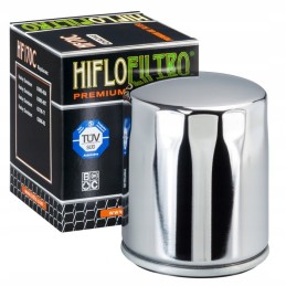 Hiflofiltro oil filter hf170c chrome harley hd