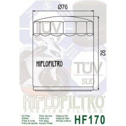 Hiflofiltro oil filter hf170c chrome harley hd