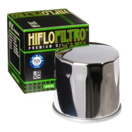 Hiflofiltro oil filter hf138c chrome