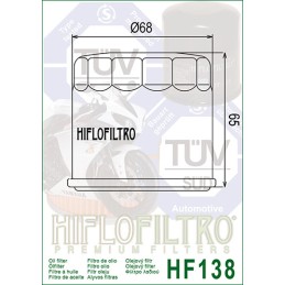 Hiflo oil filter hf138c chrome