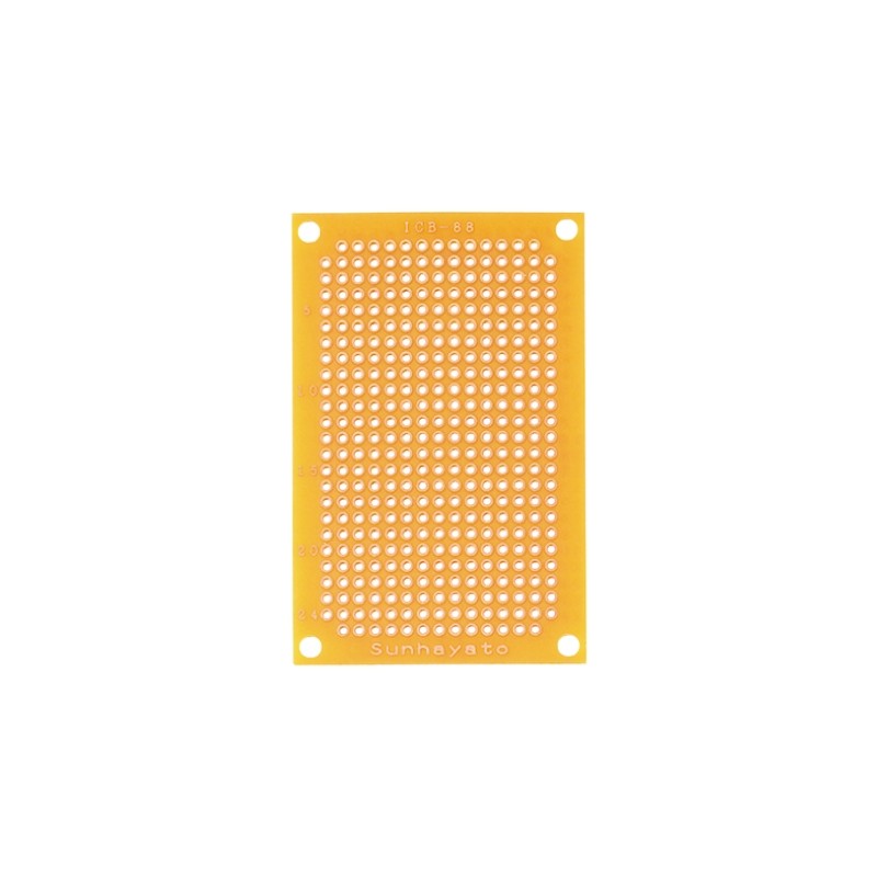 1 pcs - Sunhayato Single Sided Matrix Board FR2 1mm Holes, 2.54 x 2.54mm Pitch, 72 x 47 x 1.6mm