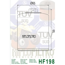 Hiflofiltro oil filter HF198 Polaris