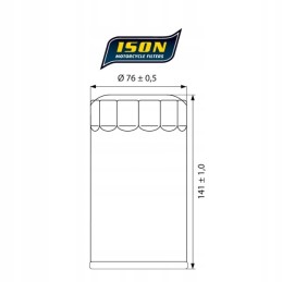 Oil filter ison 173 canister oil filter black