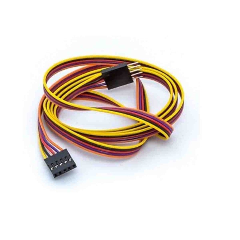 1 pcs - Pextensioncable, 1000mm Insulated Breadboard Jumper Wire Kit in Black, Orange, Purple, Red, Yellow