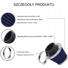 39 mm conical air filter for a motorcycle