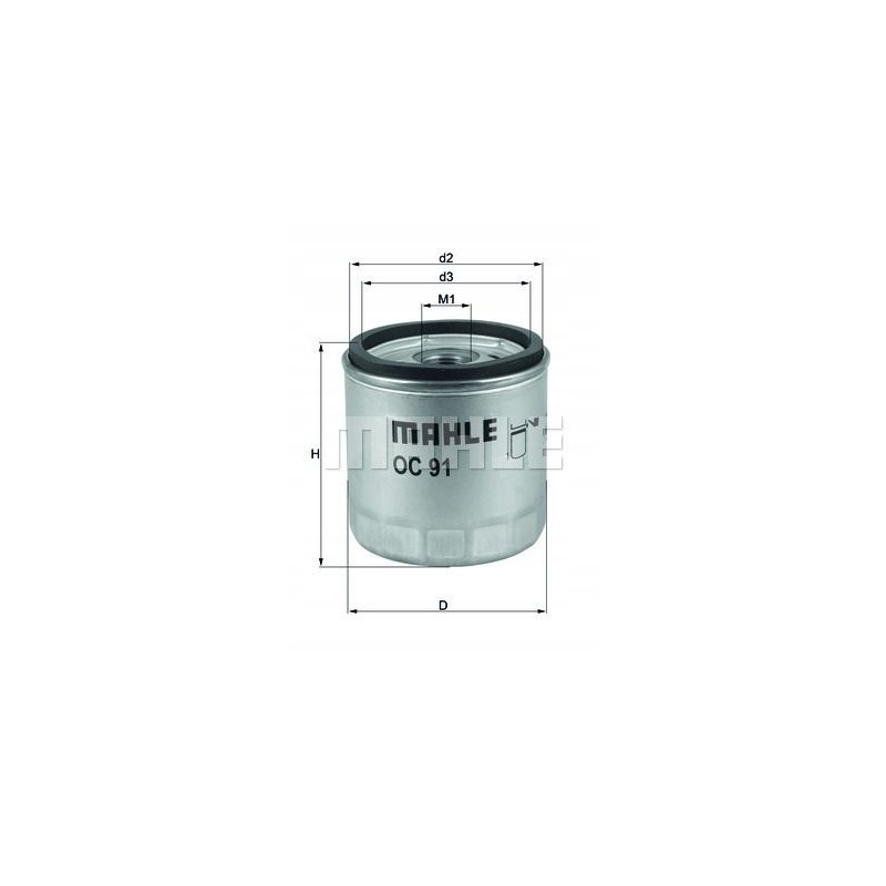 Mahle oc 91d1 oil filter
