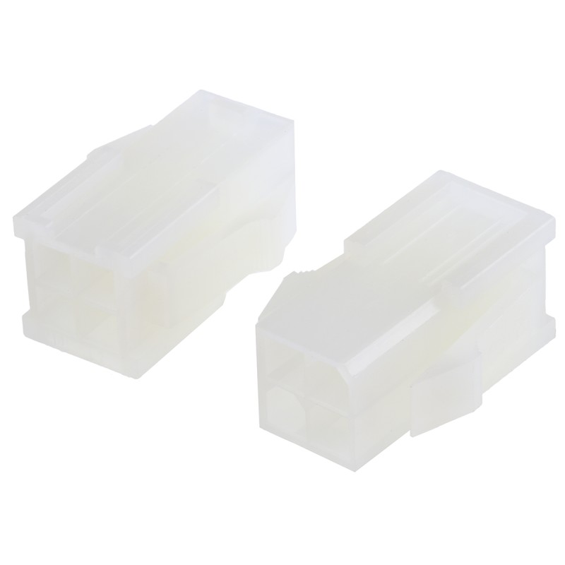 10 pcs - TE Connectivity, VAL-U-LOK Male Connector Housing, 4.2mm Pitch, 4 Way, 2 Row