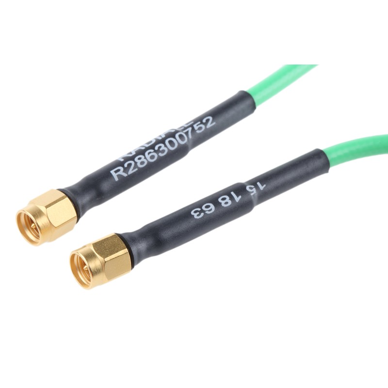 1 pcs - Radiall Male SMA to Male SMA Coaxial Cable, 1m, Terminated