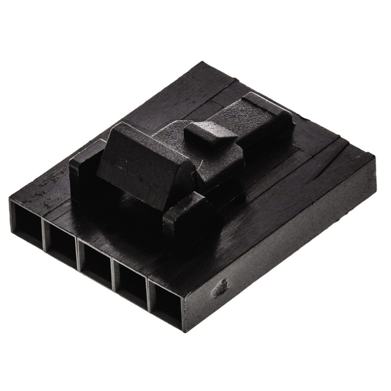 10 pcs - TE Connectivity, AMPMODU MTE Female Connector Housing, 2.54mm Pitch, 5 Way, 1 Row