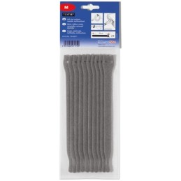 1 pcs - HellermannTyton Cable Tie, Hook and Loop, 1m x 13 mm, Grey PA (Loop), PP (Hook), Pk-1
