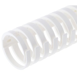 1 pcs - HellermannTyton White Slotted Flexible Panel Trunking - Flexible Slot, W45 mm x D48mm, L0.5m, Plastic