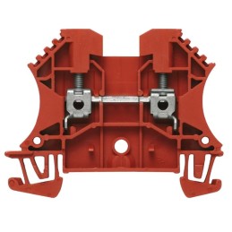 10 pcs - Weidmuller WDU Series Red Feed Through Terminal Block, 2.5mm², Single-Level, Screw Termination, ATEX