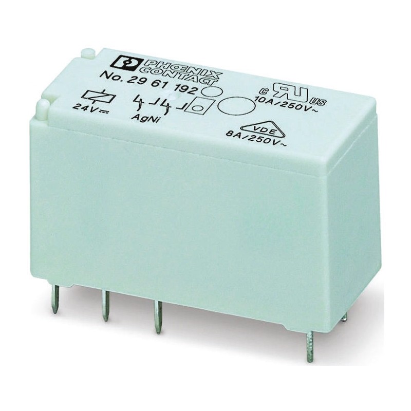 1 pcs - Phoenix Contact PCB Mount Power Relay, 12V dc Coil, 50mA Switching Current, SPDT