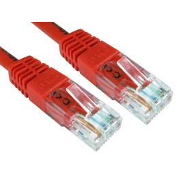 1 pcs - RS PRO Cat6 Straight Male RJ45 to Straight Male RJ45 Ethernet Cable, UTP, Red PVC Sheath, 5m