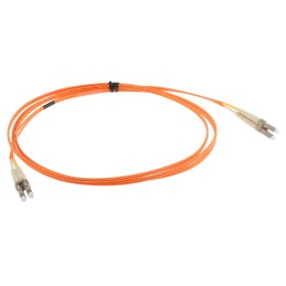 1 pcs - RS PRO LC to LC Duplex Multi Mode OM2 Fibre Optic Cable, 50/125μm, Orange, 2m