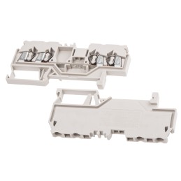 10 pcs - RS PRO Beige DIN Rail Terminal Block, 2.5mm², Spring Clamp Termination