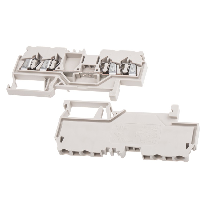 10 pcs - RS PRO Beige DIN Rail Terminal Block, 2.5mm², Spring Clamp Termination