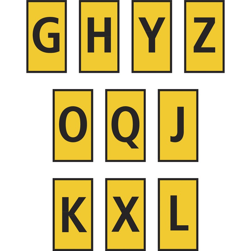 1 Bag of 200 - HellermannTyton WIC0 Snap On Cable Markers, Black, Pre-printed 'G, H, J, K, L, O, Q, X, Y, Z', 0.8 - 2.2 Cable