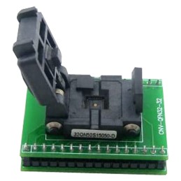 1 pcs - Seeit 0.5mm Pitch IC Socket Adapter, 32 Pin Female QFN to 32 Pin Male DIP