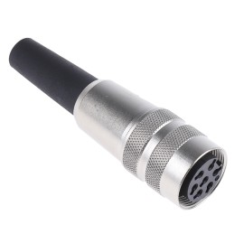 1 pcs - Binder Circular Connector, 7 Contacts, Cable Mount, M16 Connector, Socket, Female, IP40, 680 Series