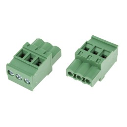 10 pcs - RS PRO 5mm Pitch 3 Way Pluggable Terminal Block, Plug, Through Hole, Screw Termination