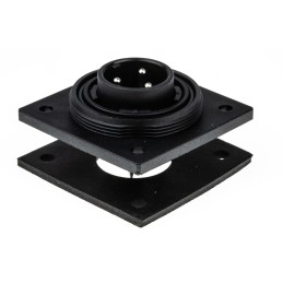 1 pcs - Bulgin Circular Connector, 3 Contacts, Flange Mount, Plug, Male, IP68, Standard Buccaneer Series