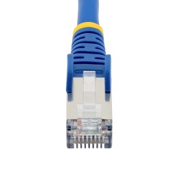 1 pcs - StarTech.com Cat6a Straight Male RJ45 to Straight Male RJ45 Ethernet Cable, Braid, Blue LSZH Sheath, 1m, Low Smoke Zero