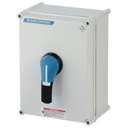 1 pcs - Socomec 4P Pole Wall Mount Switch Disconnector - 250A Maximum Current, 132kW Power Rating, IP65