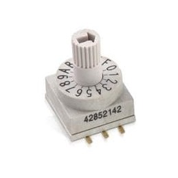 1 pcs : 428521420916 - Rotary Switches WS-ROSV IP67 16Pos 2.54mm Lt Grey