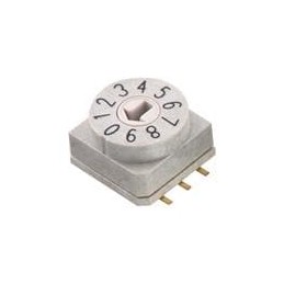 1 pcs : 428521320816 - Rotary Switches WS-ROSV IP67 16Pos 2.54mm Lt Grey