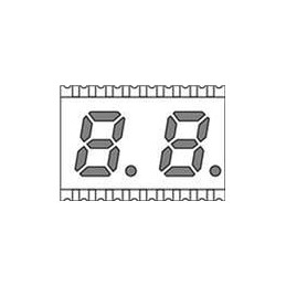 1 pcs : ACDA02-41PBWA/A-F01 - LED Displays & Accessories BLUE DIFFUSED 2 DIGITS