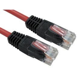 1 pcs - RS PRO Cat5e Straight Male RJ45 to Straight Male RJ45 Ethernet Cable, UTP, Red PVC Sheath, 2m