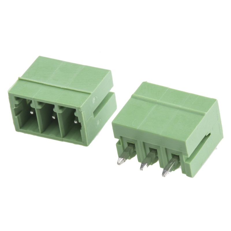 10 pcs - RS PRO 3.5mm Pitch 3 Way Pluggable Terminal Block, Header, Through Hole, Solder Termination