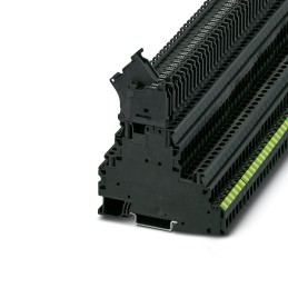 1 pcs - Phoenix Contact UT 4-PE/L/HESILED 24 (5X20) Series Black Fused DIN Rail Terminal, 4mm², Triple-Level, Screw