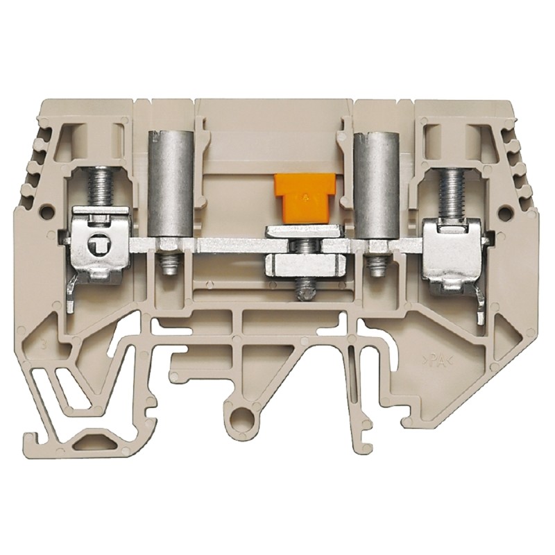 1 pcs - Weidmuller W Series Brown Disconnect Terminal Block, Single-Level, Screw Termination