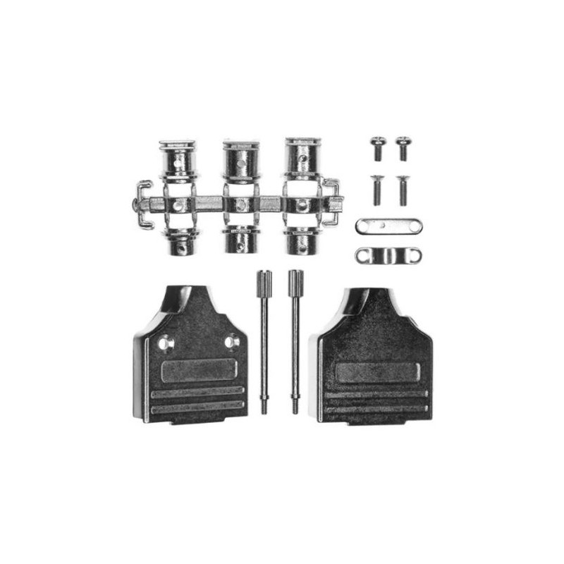 1 pcs - Norcomp 952 Series Zinc D Sub Backshell, 15 Way, Strain Relief