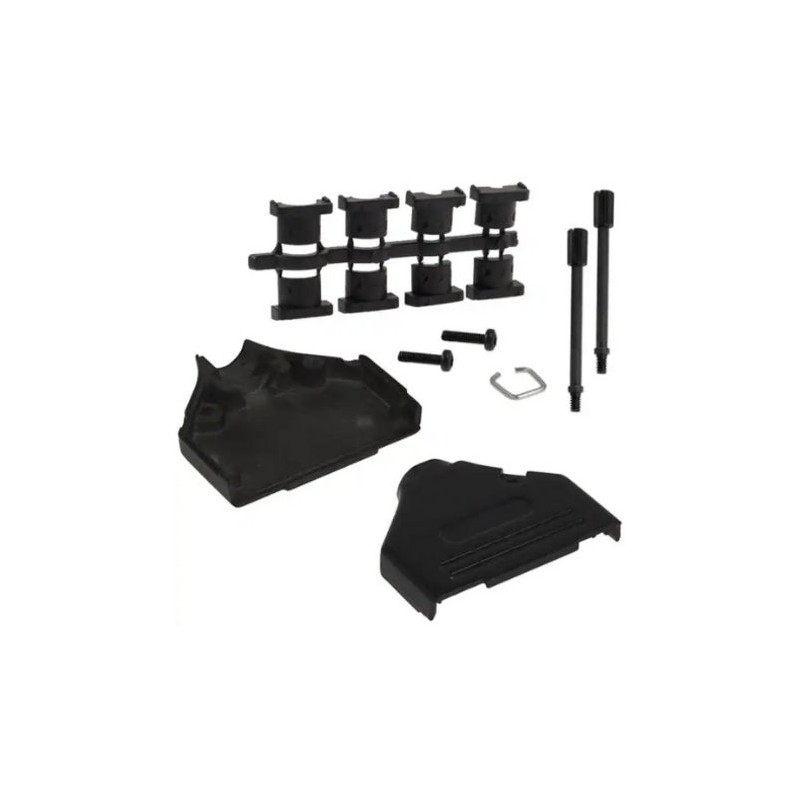 1 pcs - Norcomp 970 Series Zinc D Sub Backshell, 25 Way, Strain Relief