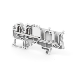 1 pcs - 4 Way Pluggable Terminal Block, Feed Through Plug, DIN Rail, Push In Spring Termination