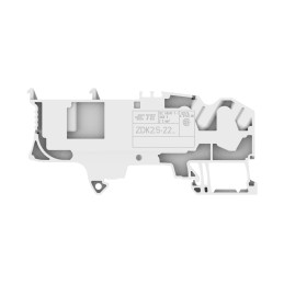 1 pcs - 4 Way Pluggable Terminal Block, Feed Through Plug, DIN Rail, Push In Spring Termination