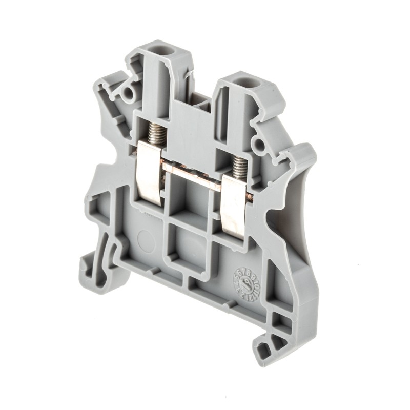 10 pcs - Phoenix Contact UT 2.5 Series Grey Feed Through Terminal Block, 0.14 - 4mm², Single-Level, Screw Termination,