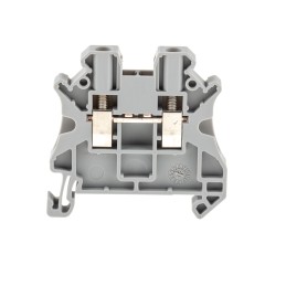 10 pcs - Phoenix Contact UT 2.5 Series Grey Feed Through Terminal Block, 0.14 - 4mm², Single-Level, Screw Termination,