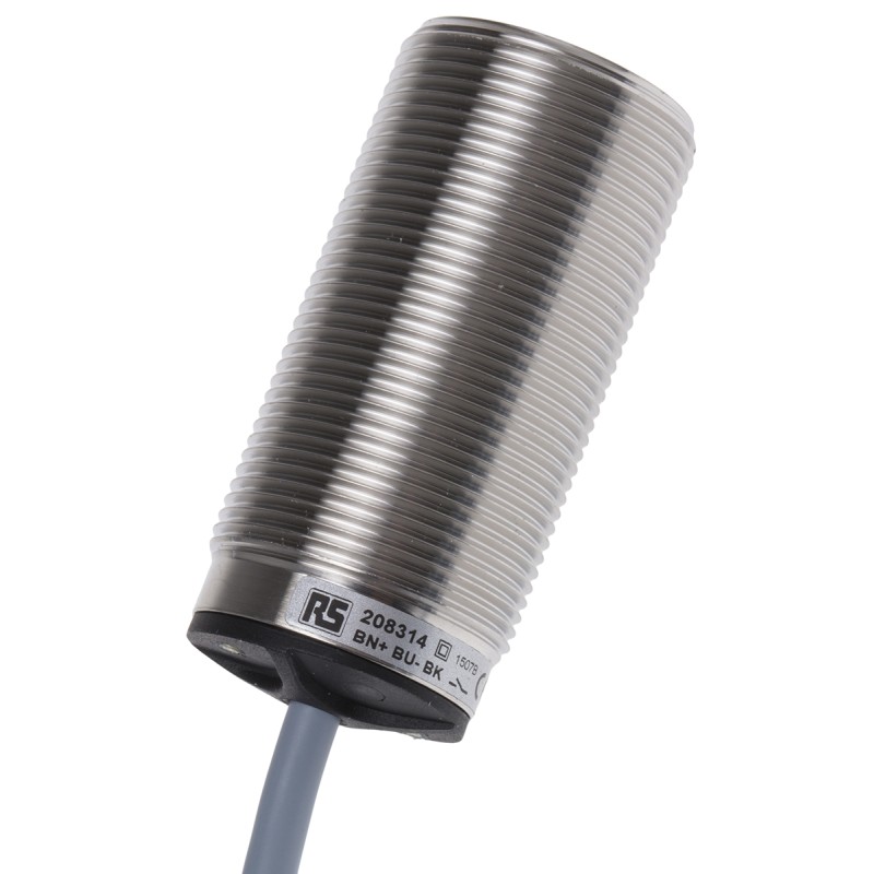1 pcs - RS PRO Inductive Barrel-Style Proximity Sensor, M30 x 1.5, 10 mm Detection, PNP Output, 10 - 30 V dc, IP68