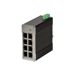 1 pcs - Red Lion 108TX Series DIN Rail Mount Ethernet Switch, 8 RJ45 Ports, 10 - 30V dc