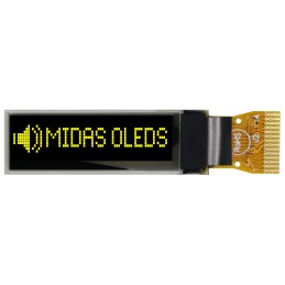 1 pcs - Midas 0.84in Yellow Passive matrix OLED Display 96 x 16pixels COT I2C Interface