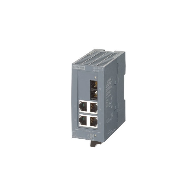 1 pcs - Siemens DIN Rail Mount Ethernet Switch, 4 RJ45 Ports