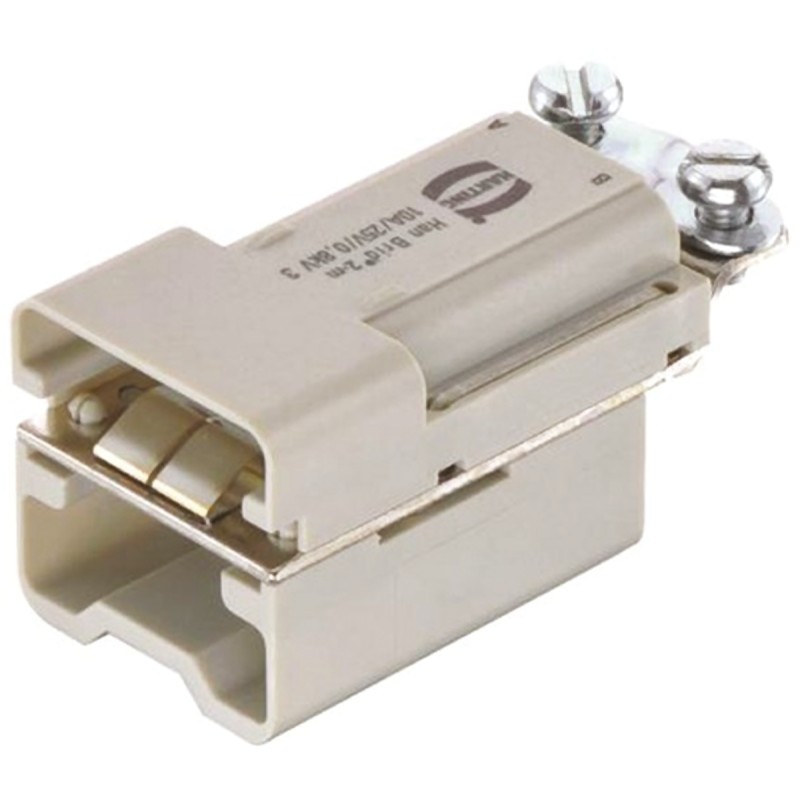 10 pcs - HARTING Heavy Duty Power Connector Insert, 10A, Male, HAN Brid Series, 6 Contacts